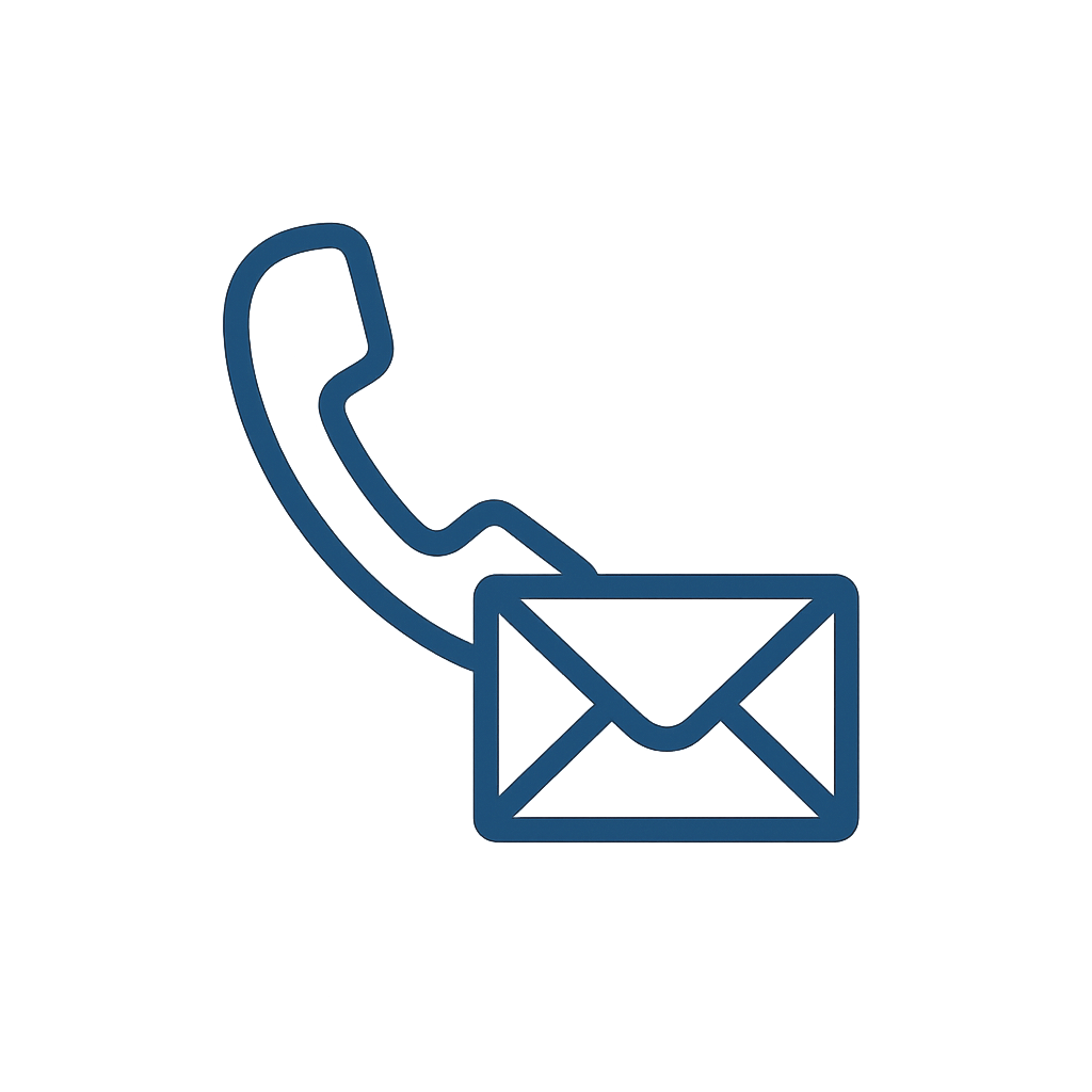 ikon telefon og mail