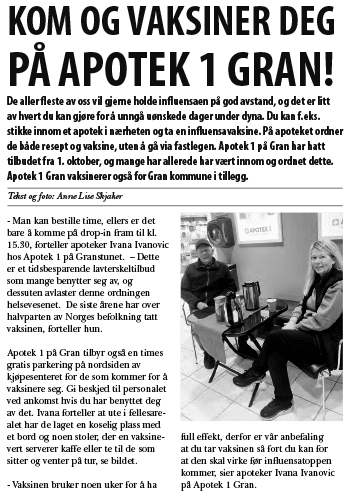informasjon fra Apotek1